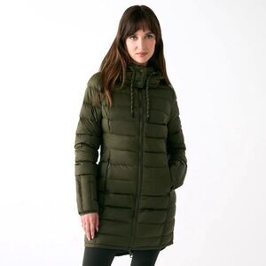 Lole Le Claudia 100% Real Down moss green jacket, size M